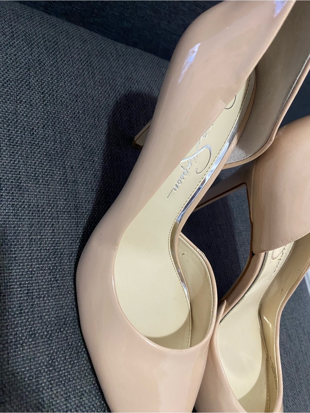 Women’s Nude Color Jessica Simpson Closed Toe Stiletto High Heels Size 9 - Picture 2 of 8